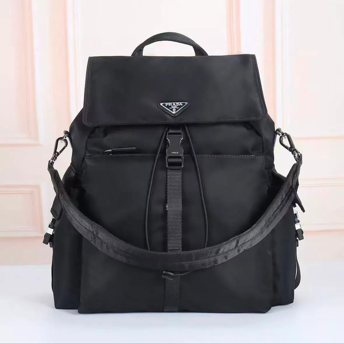 Solid Nylon Backpack