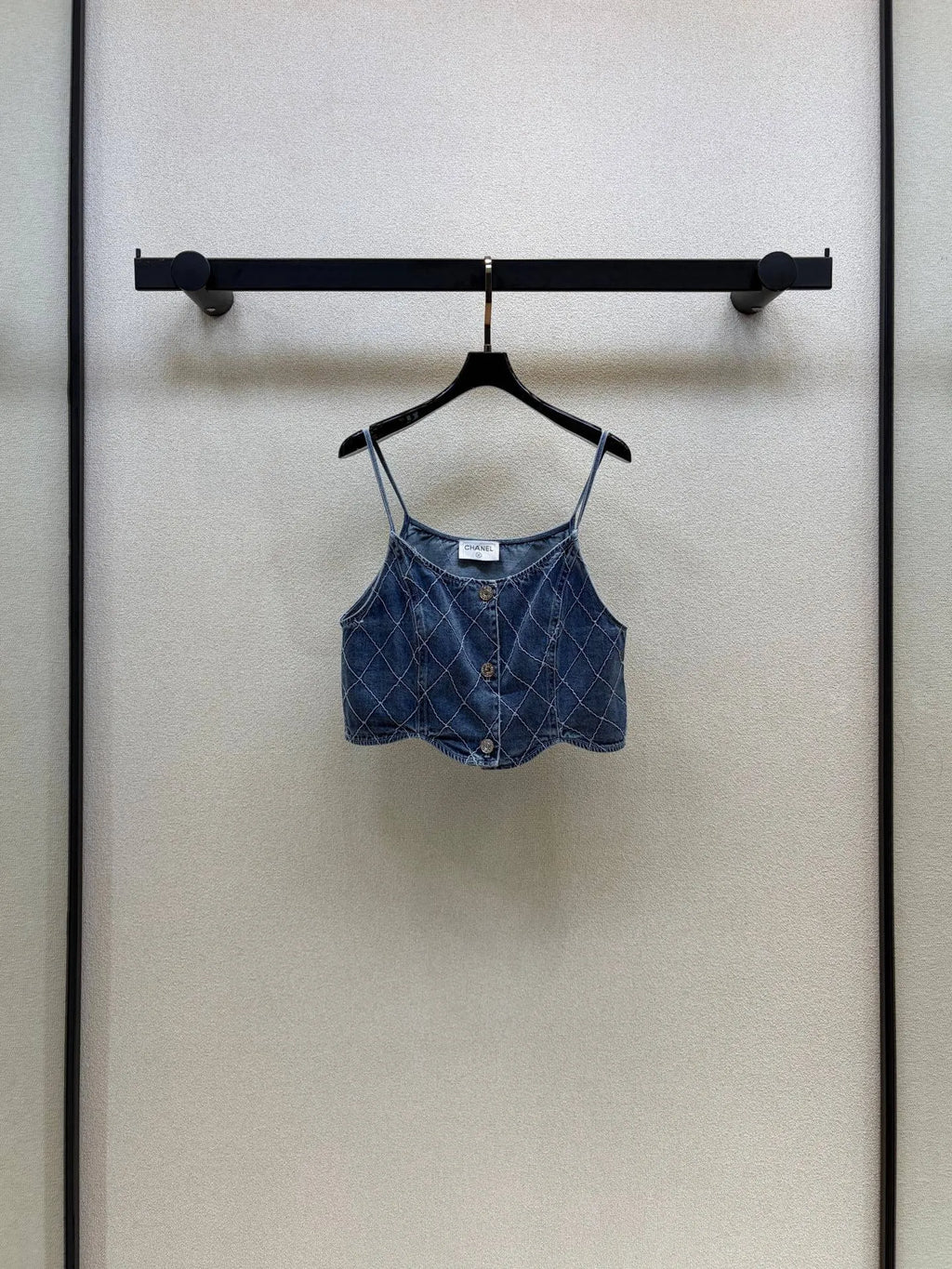 Diamond Stitch Crop Cami Top