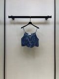Diamond Stitch Crop Cami Top