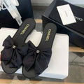 Bow-Accented Block Heel Sandals