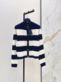 Classic Striped Wool Cardigan