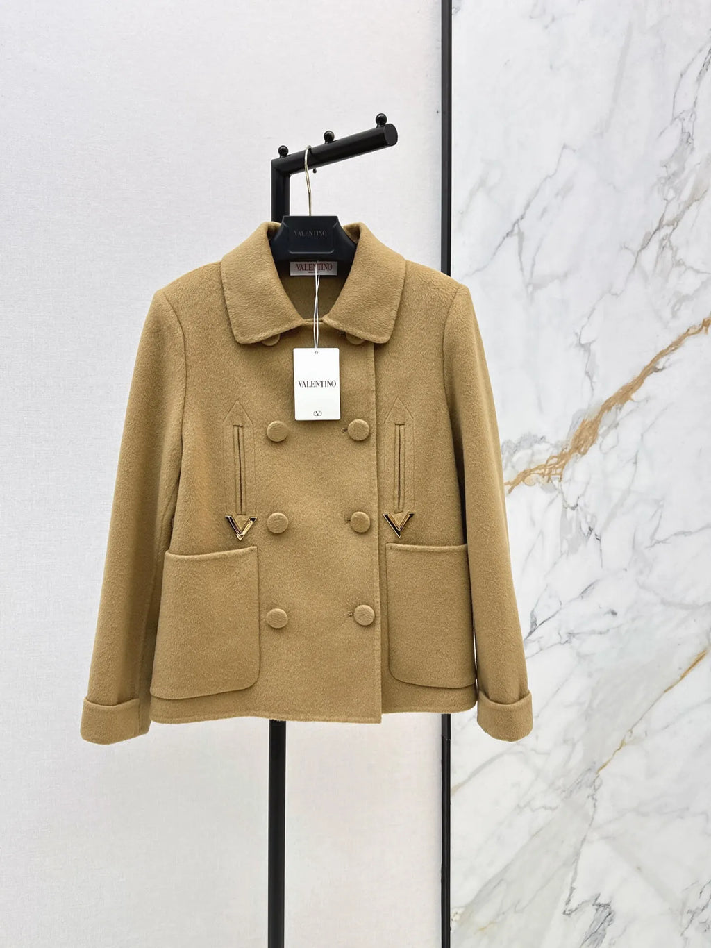 Peter Pan Collar Wool Short Jacket