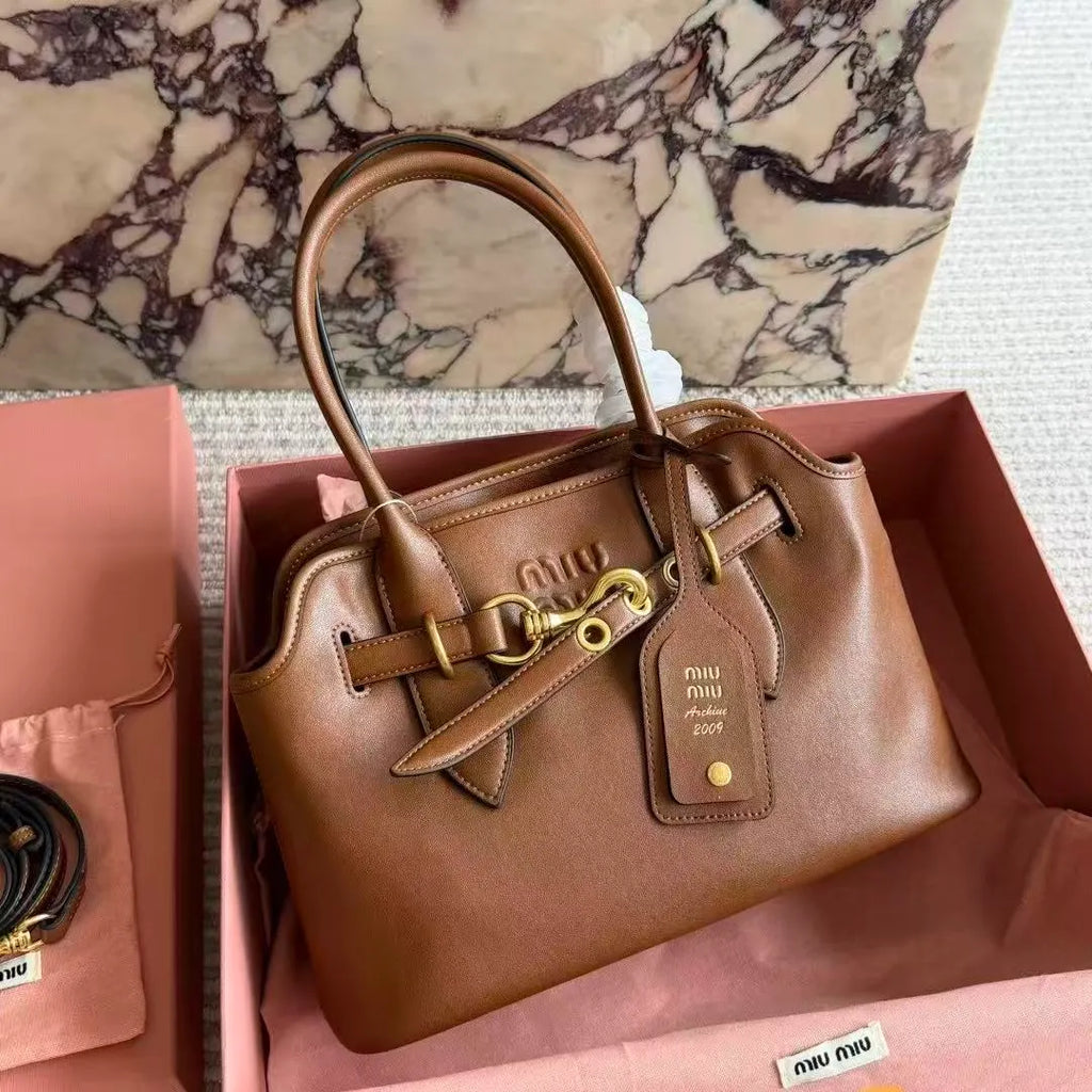 Retro Leather Mini Tote Bag