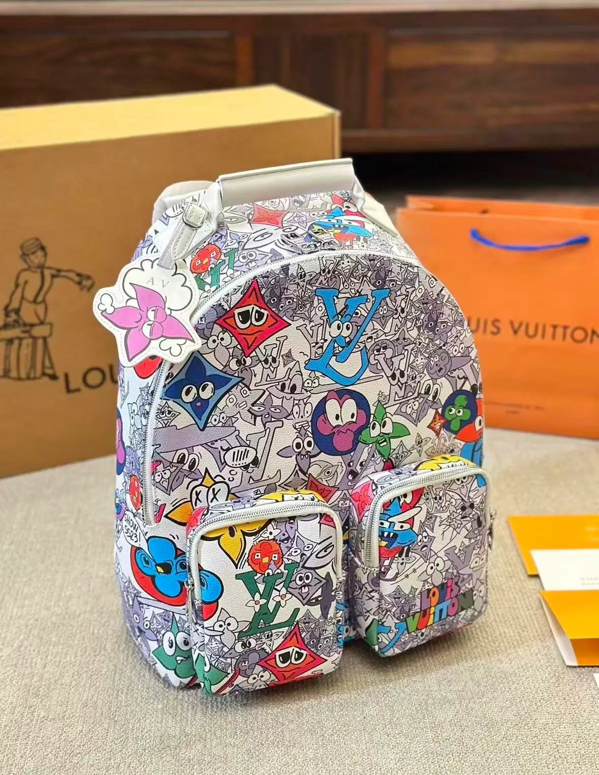 Graffiti Print Backpack
