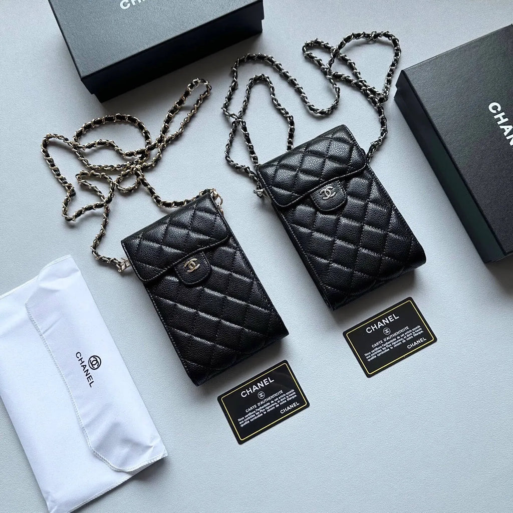 Quilted Pattern Chain Phone Bag Wallet