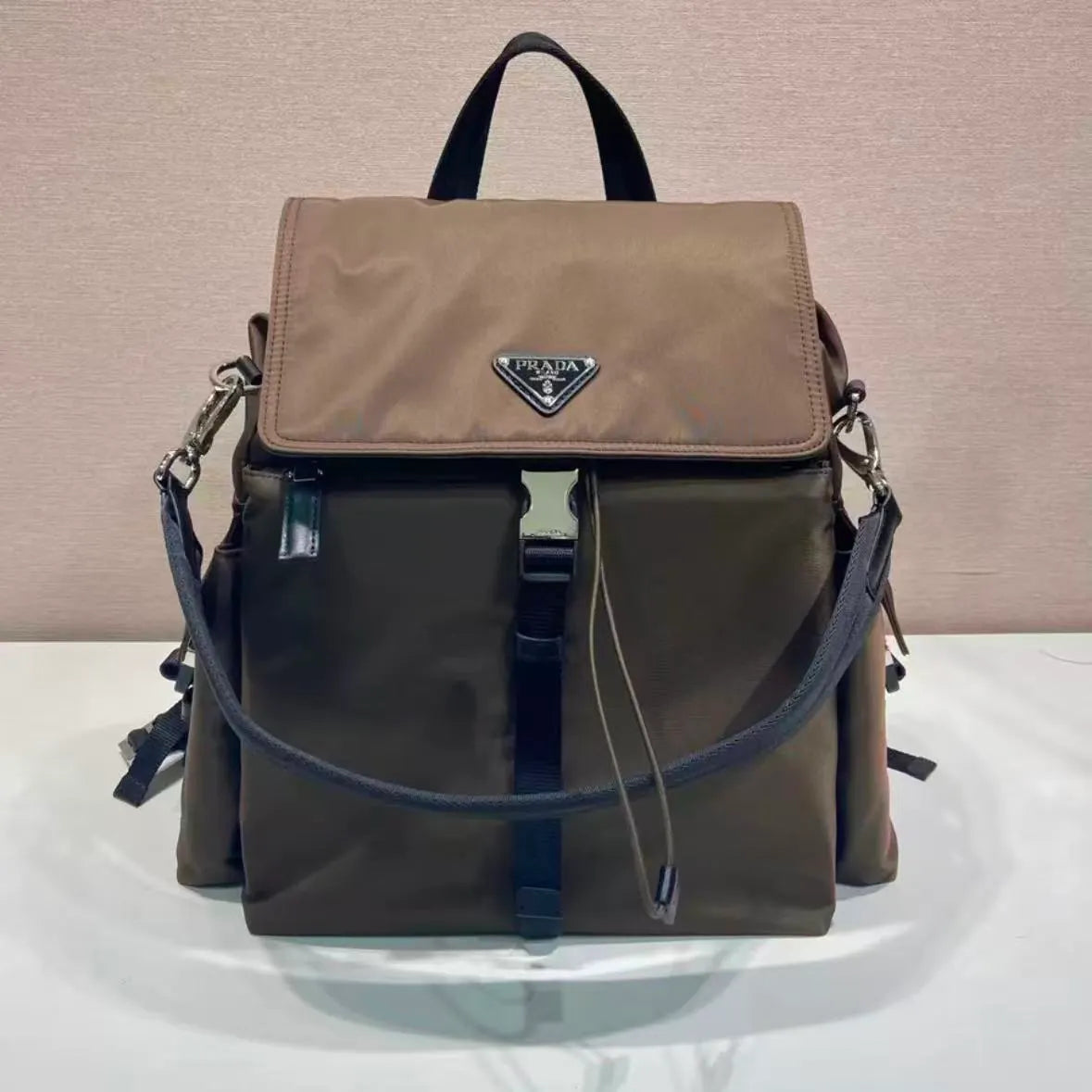 Solid Nylon Backpack