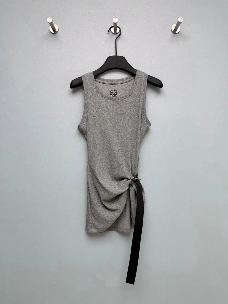 Tie Side Sleeveless Vest