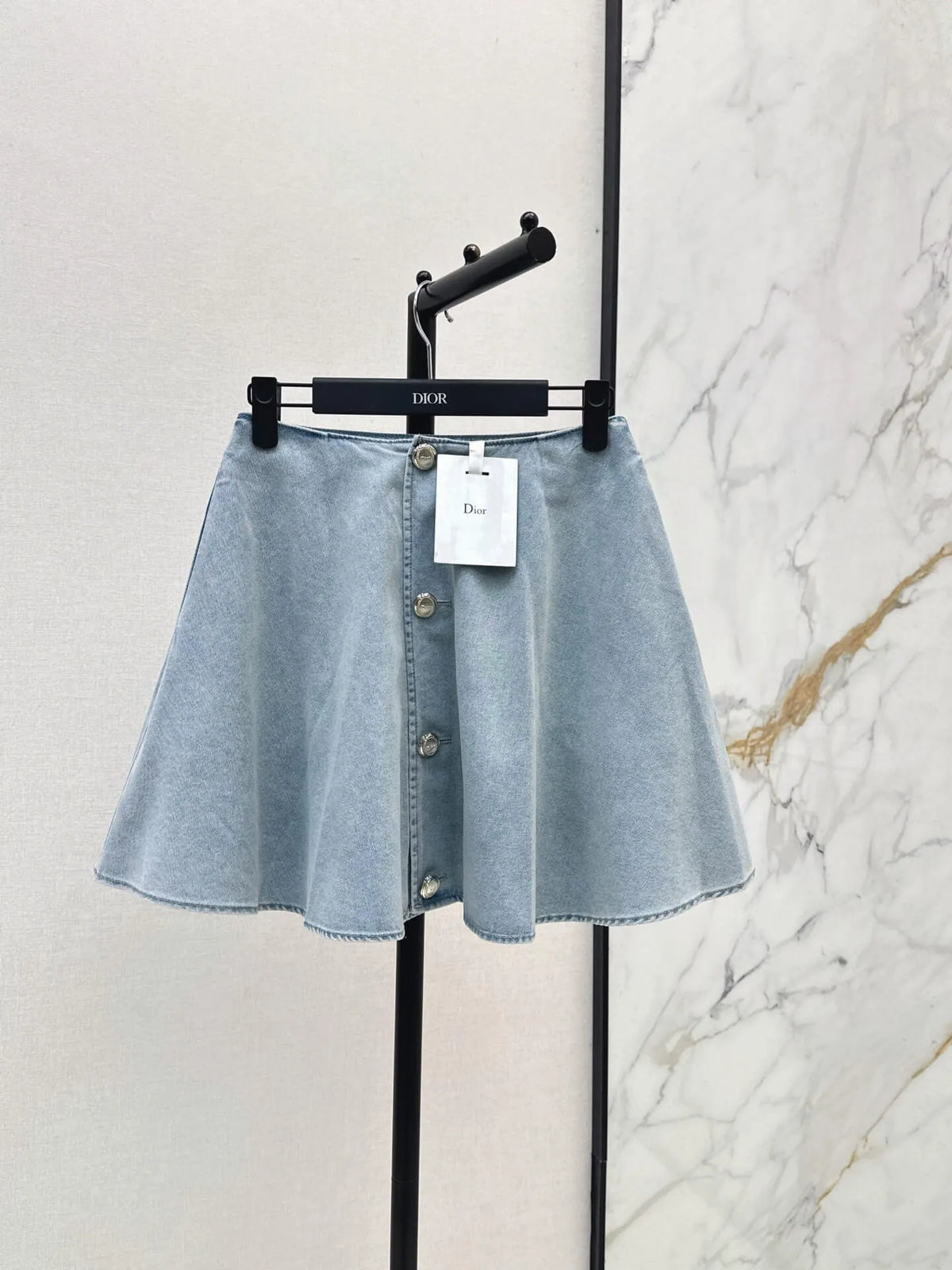 Commute Elegant Denim Jacket Skirt Set