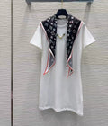Scarf Print Cotton Dress