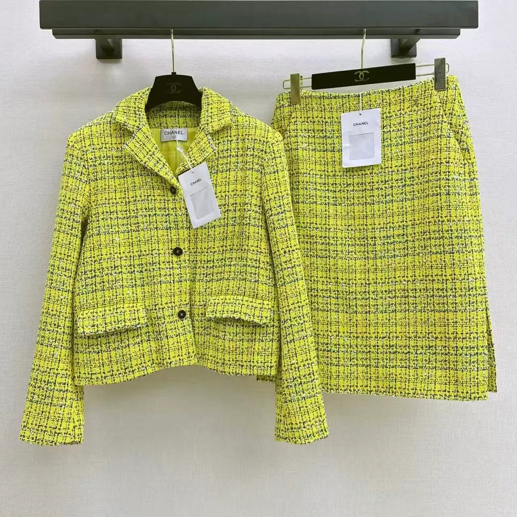 26PF Tailored Coat and High-Waist Skirt Set