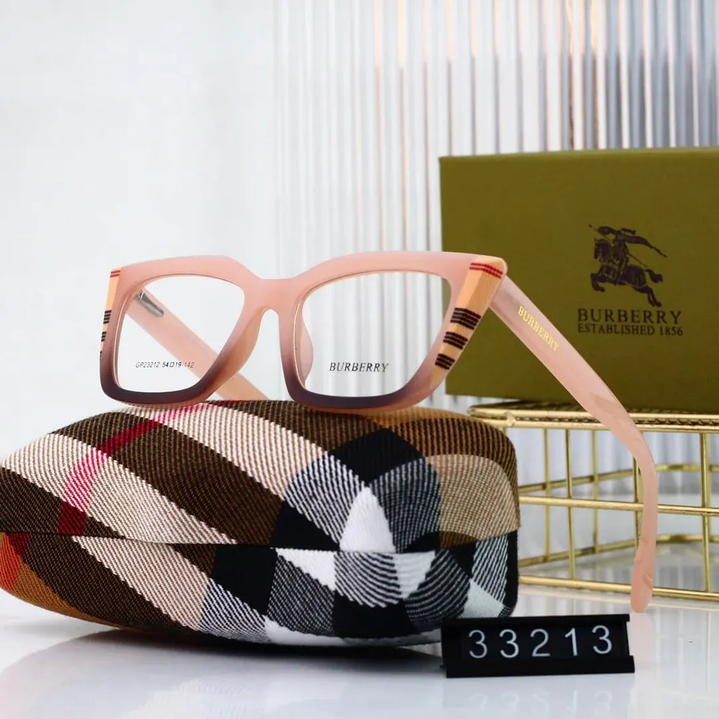 Checkered Frame Retro Glasses