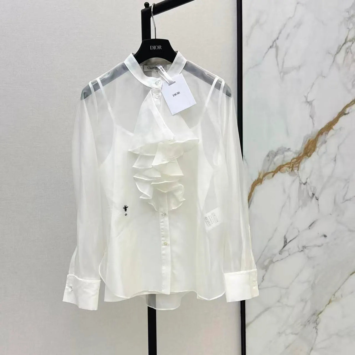 Ruffled Collar Two-Piece Shirt