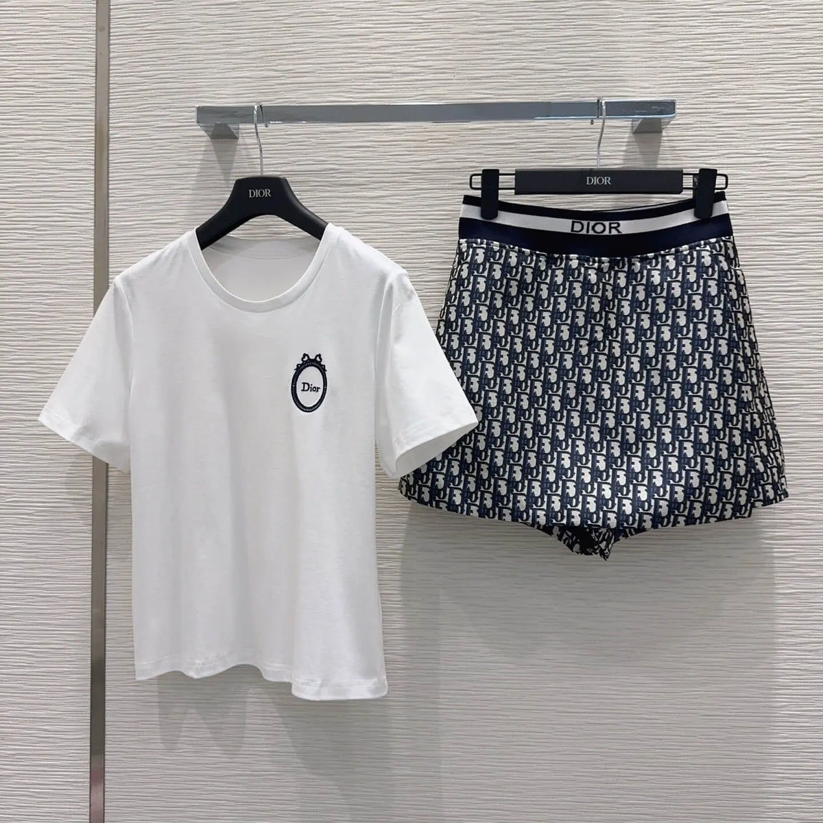 T-Shirt Silk Print Shorts Set