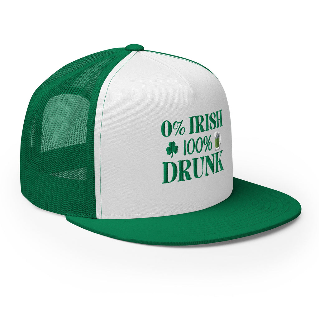 0% Irish 100% Drunk Trucker Cap