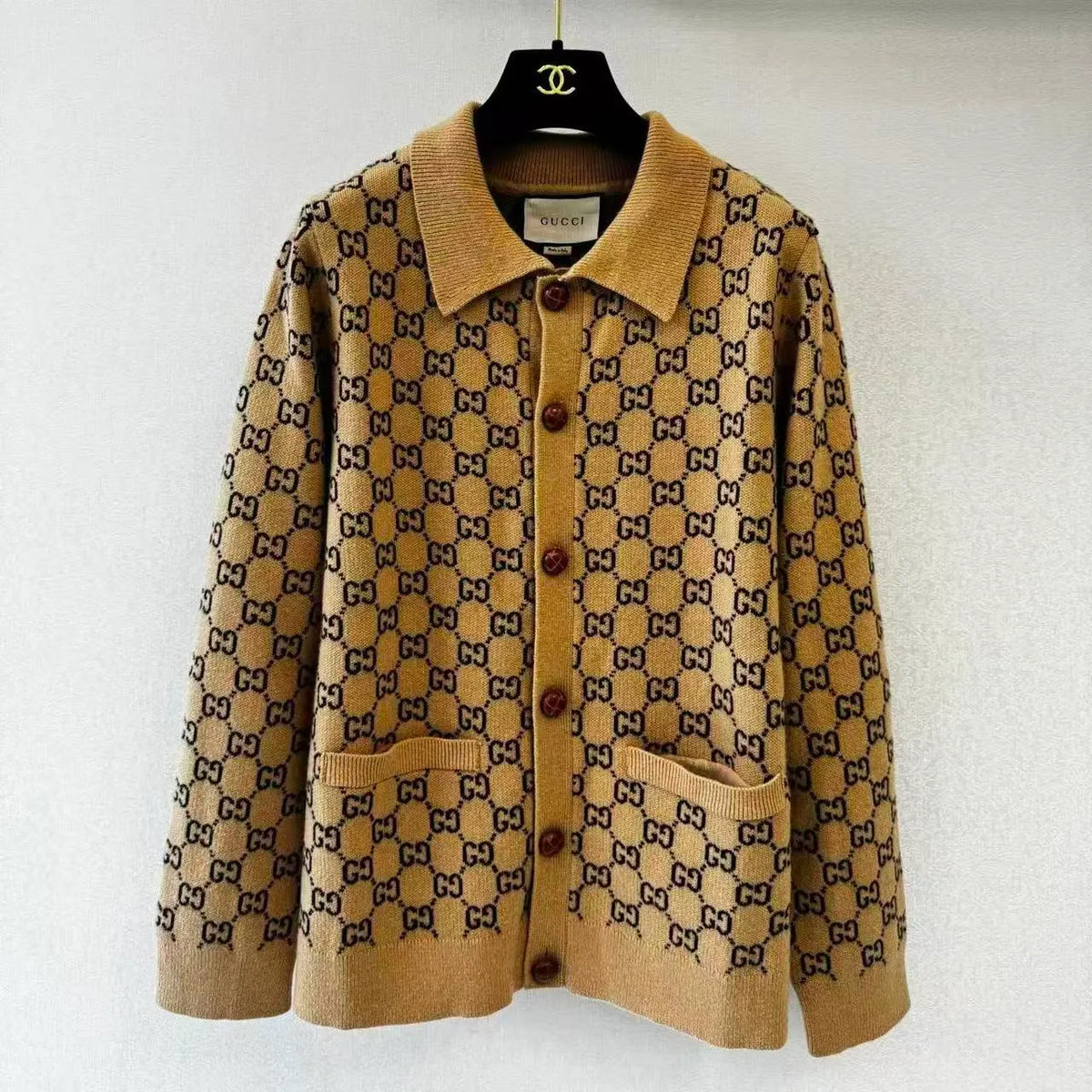 Retro Full-Print Sweater Coat