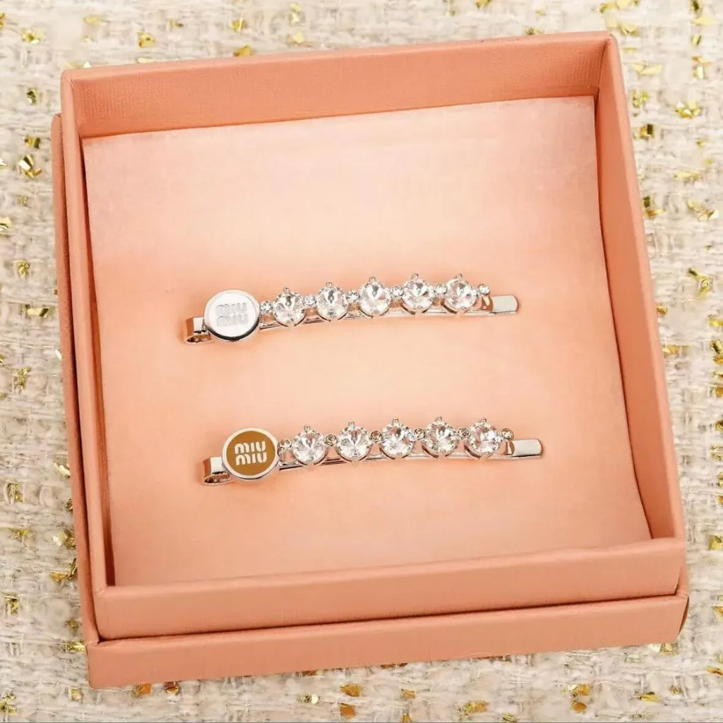 Fashionable Enamel & Diamond Hair Clip