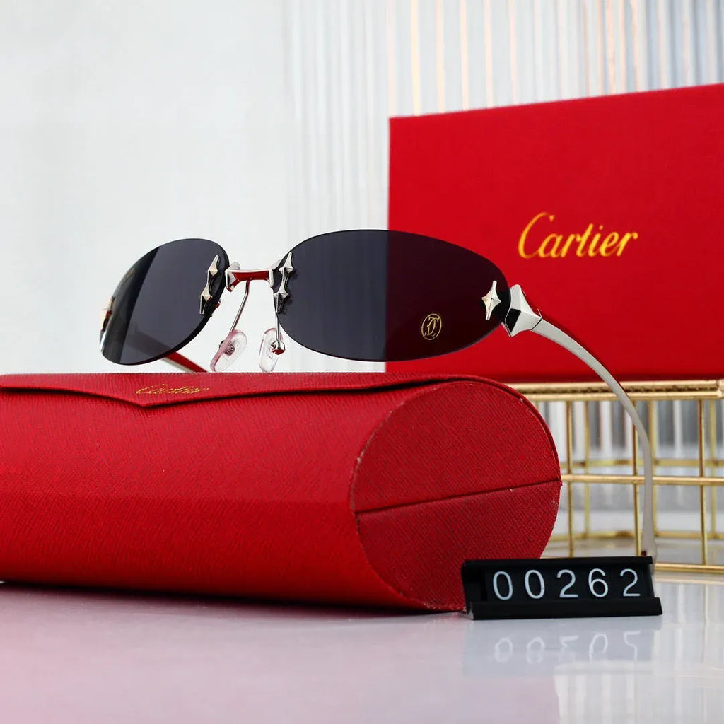 Modern Frameless Egg-Shaped Sunglasses