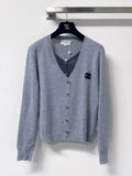 Contrast Fake Two Piece Cardigan