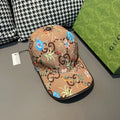 Canvas Floral Print Baseball Cap
