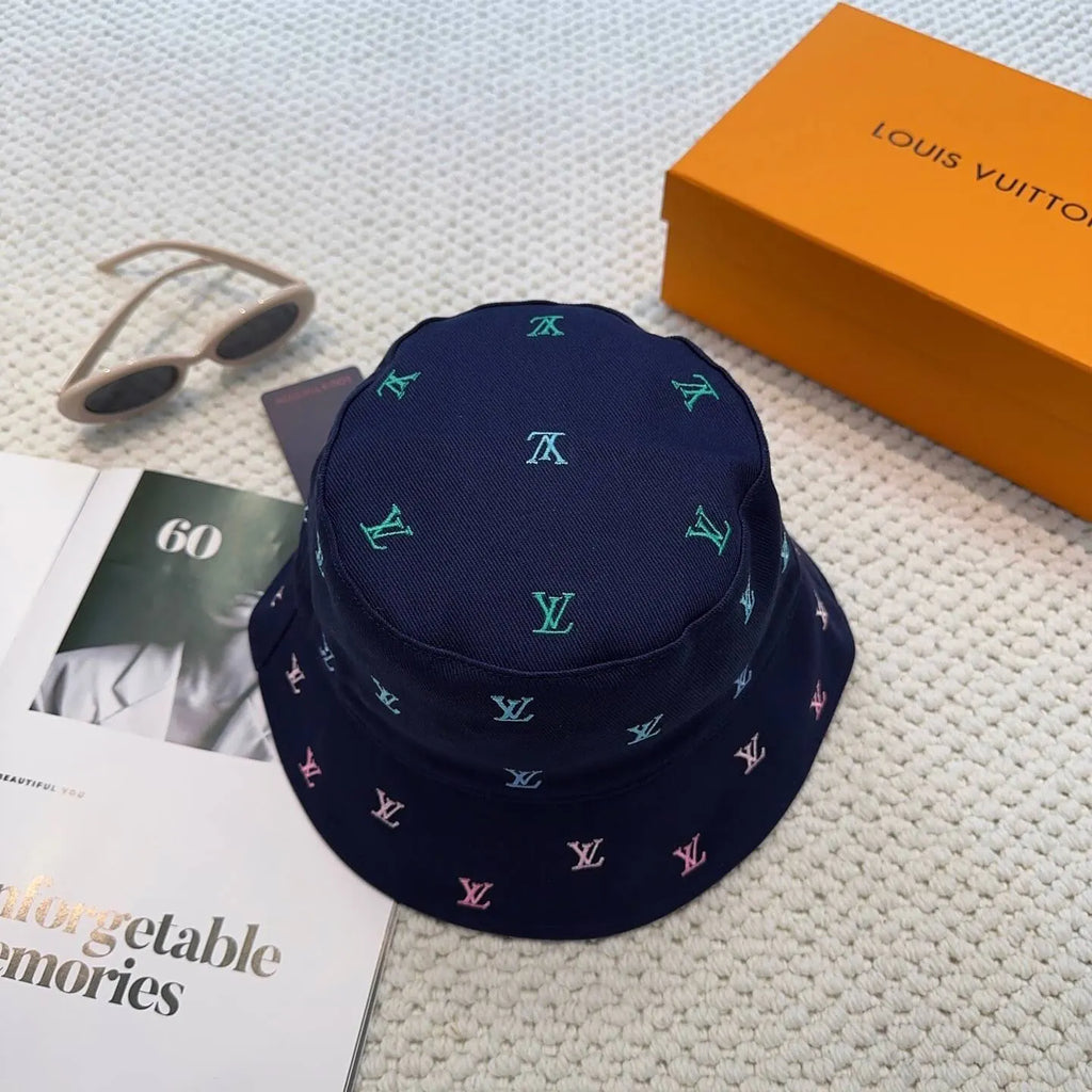 Multi-Color Embroidered Reversible Trendy Bucket