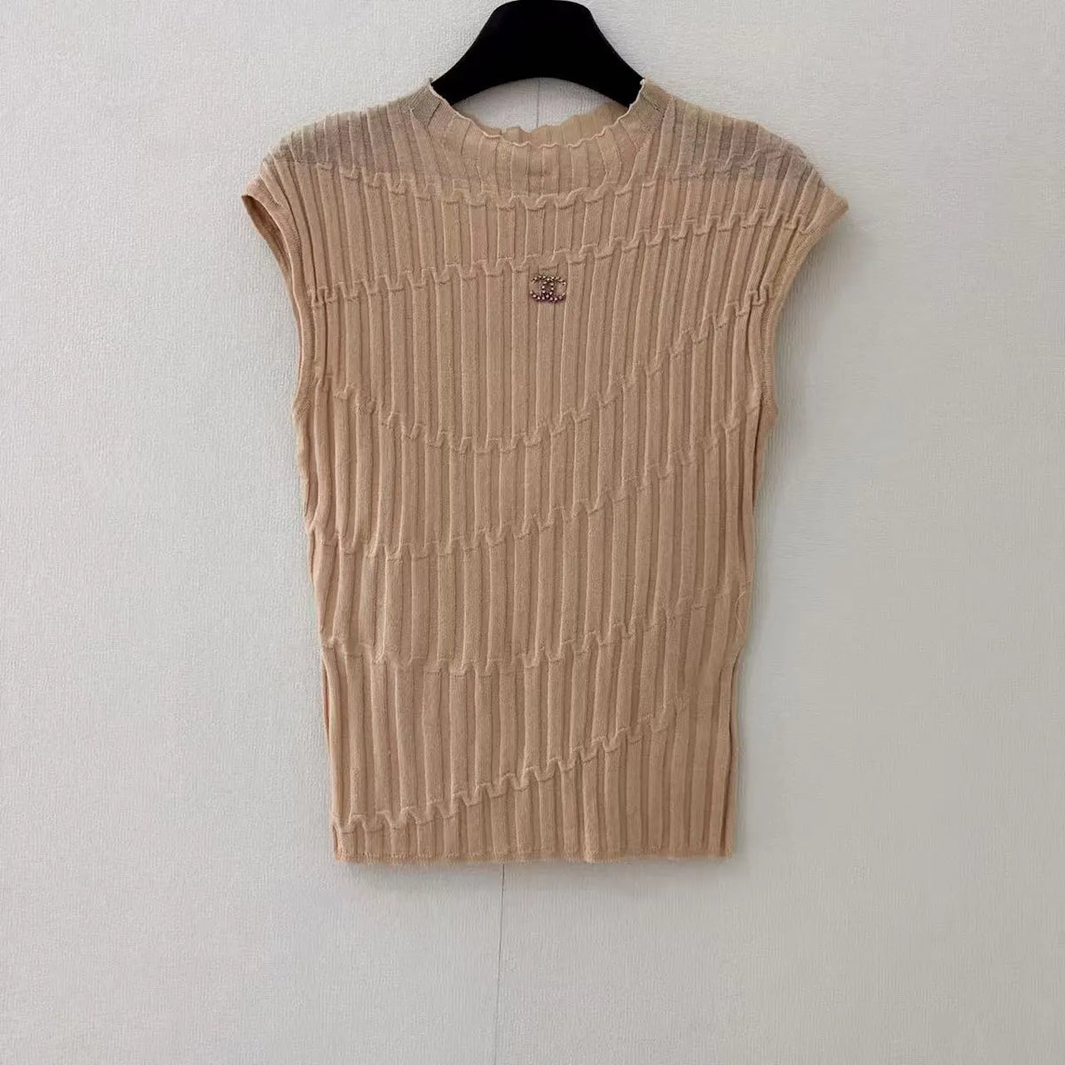 Mock Neck Ribbed Knit Top