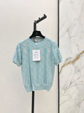 Yarn Diamond Pattern Short Sleeve