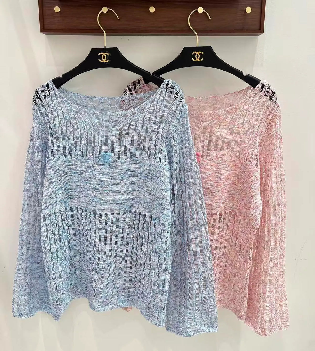 Vertical Mesh Knit Top