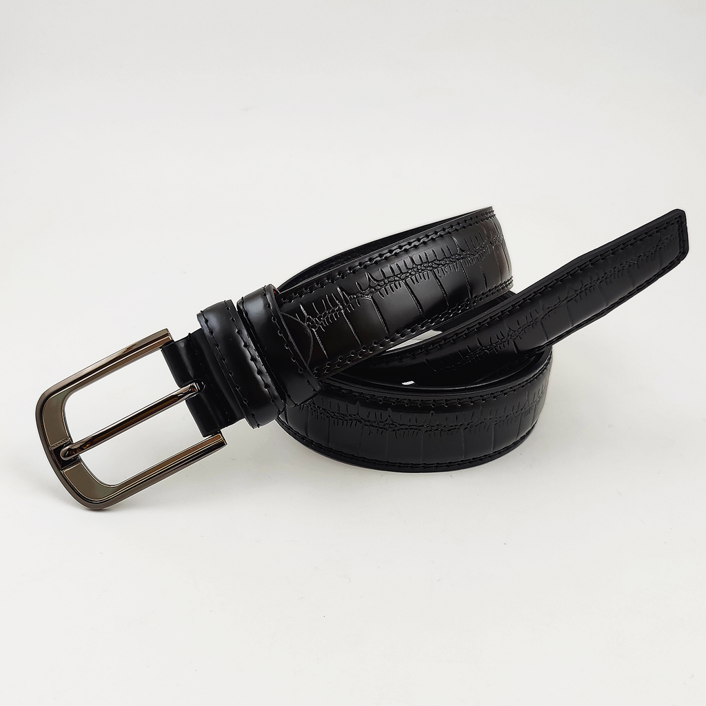 Black Texture Casual Belt