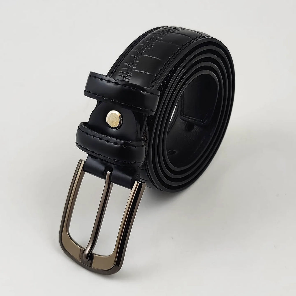 Black Texture Casual Belt