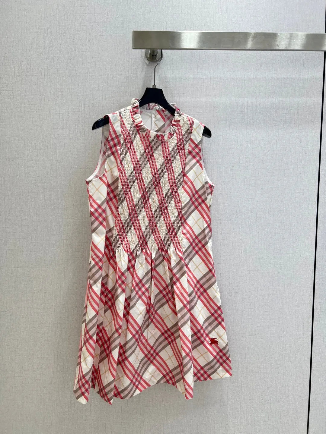 Ruffle Collar Plaid Mini Dress