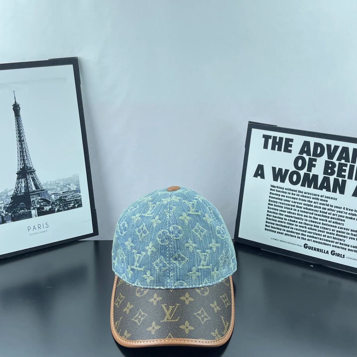 Denim Jacquard Two-Tone Baseball Cap
