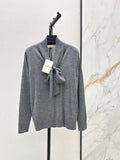 Ribbon Tie Long Sleeve Sweater