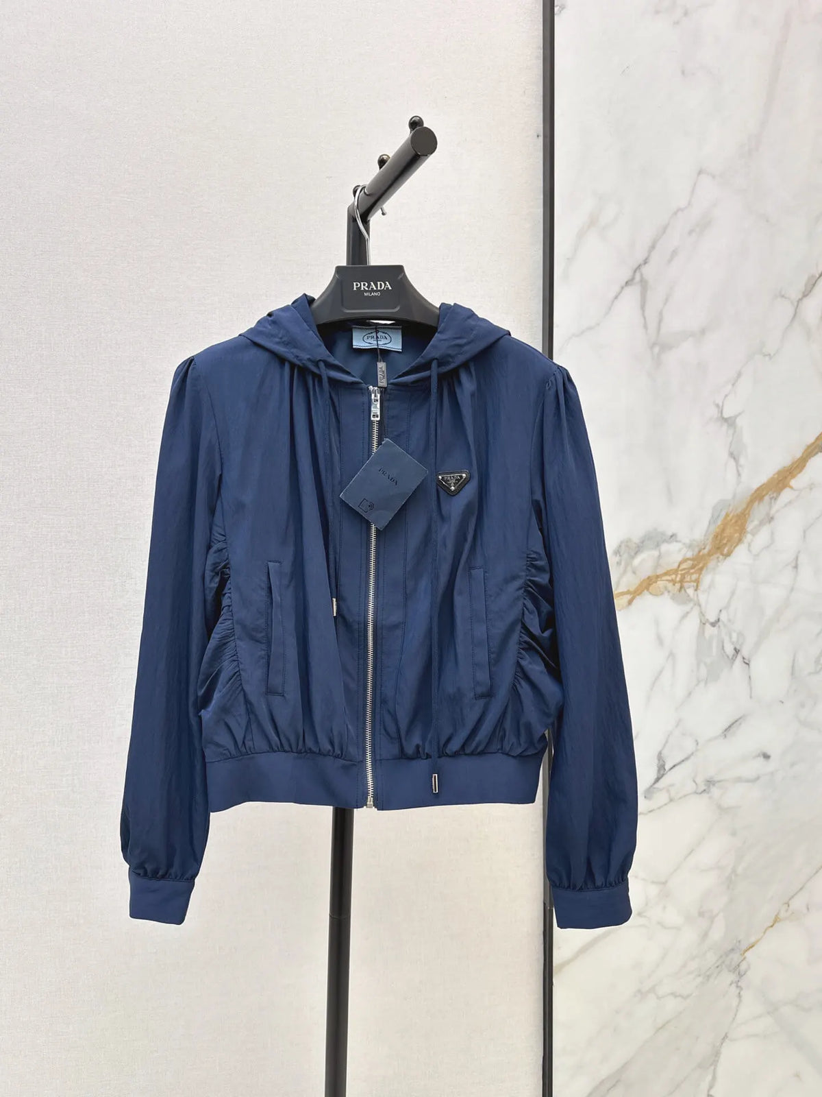 Triangle Hooded Cropped Jacket