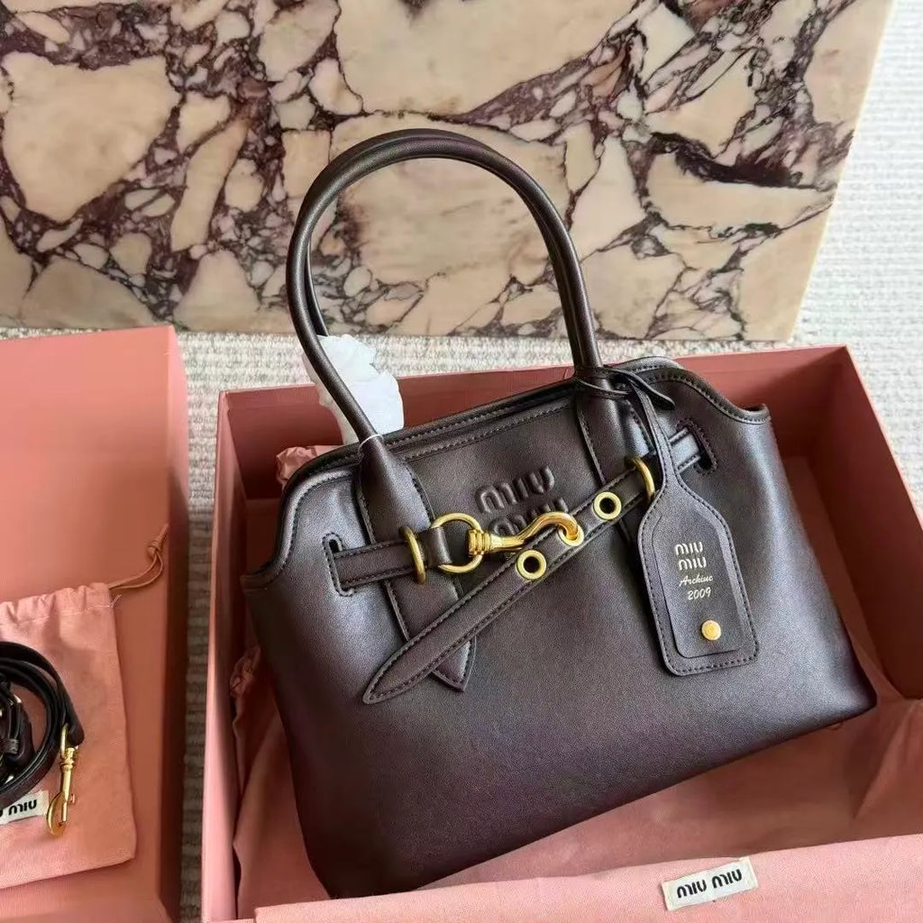 Retro Leather Mini Tote Bag