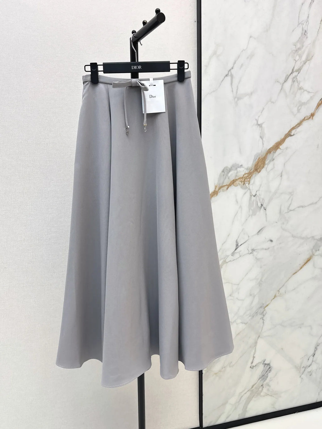 Grey Lace Trim Jacket and Skirt Set