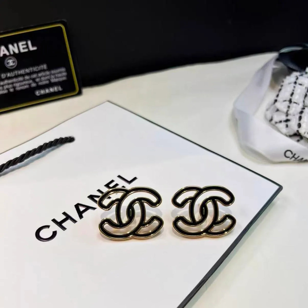 Hollow Double C Earrings