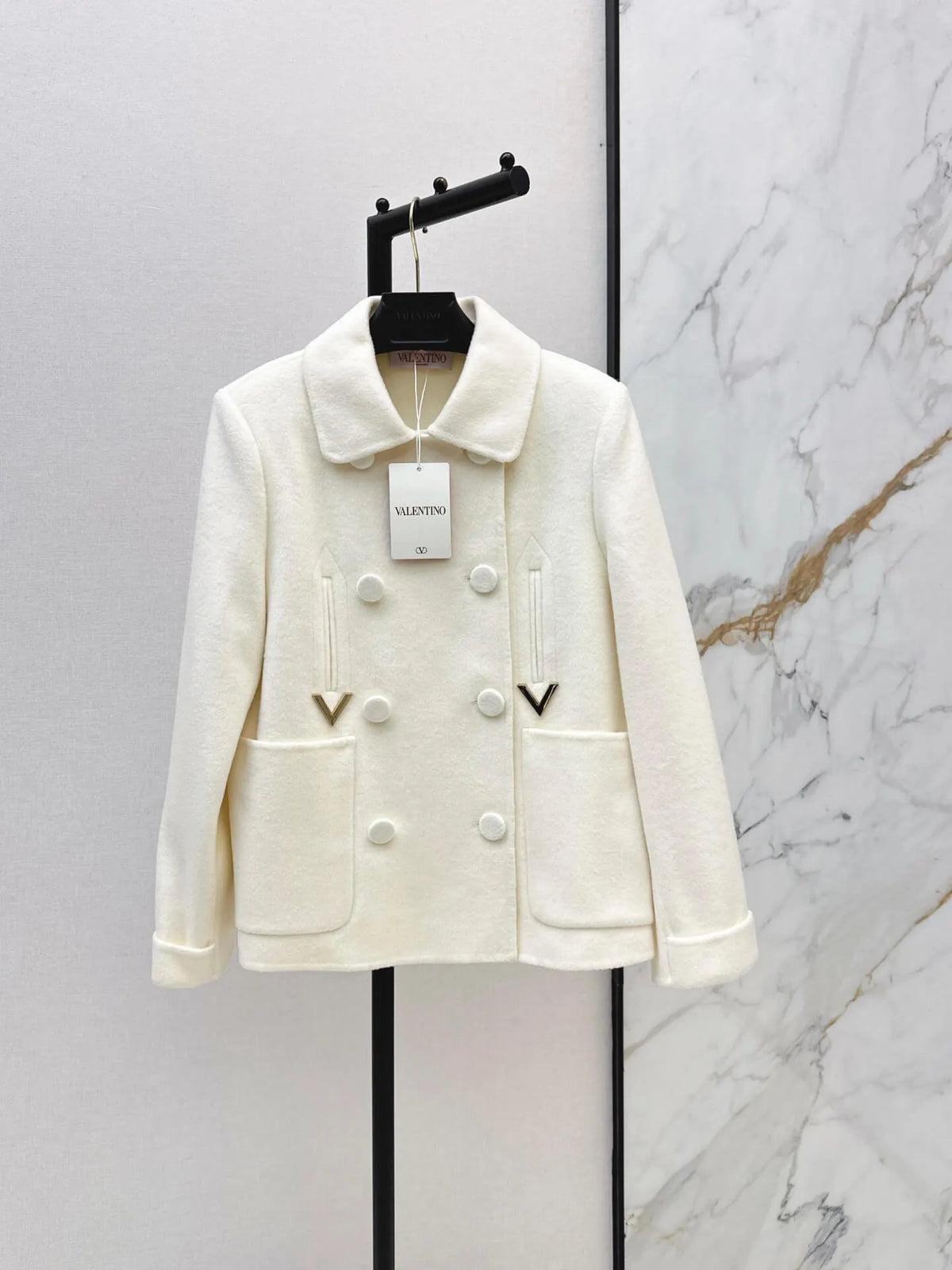 Peter Pan Collar Wool Short Jacket