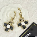 Color-Blocked Clover Earrings