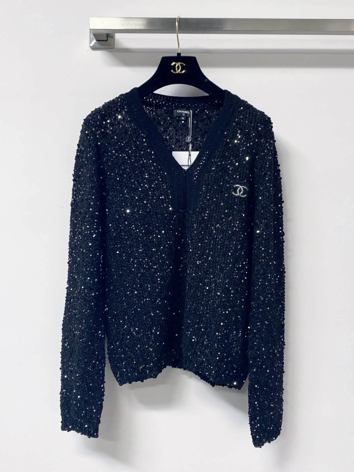 Shimmer Sequin Knit Sweater
