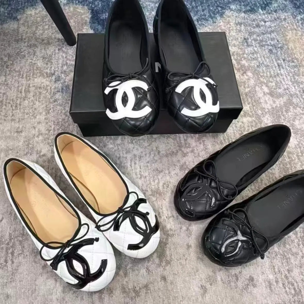Bow Genuine Leather Flats Shoes