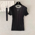 Ribbed Knit Short Sleeve