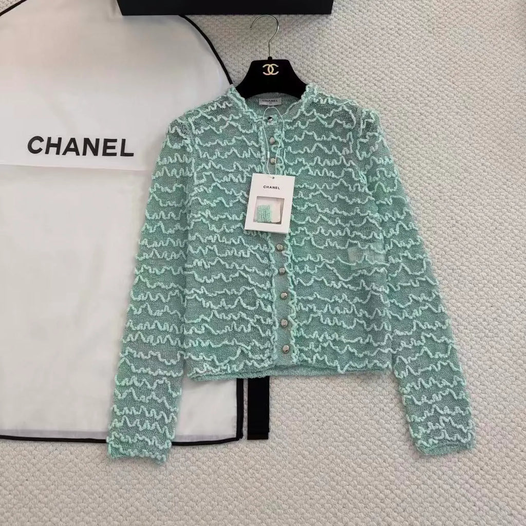 Wave Pattern Crochet Cardigan