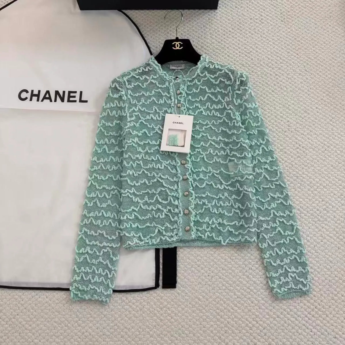 Wave Pattern Crochet Cardigan